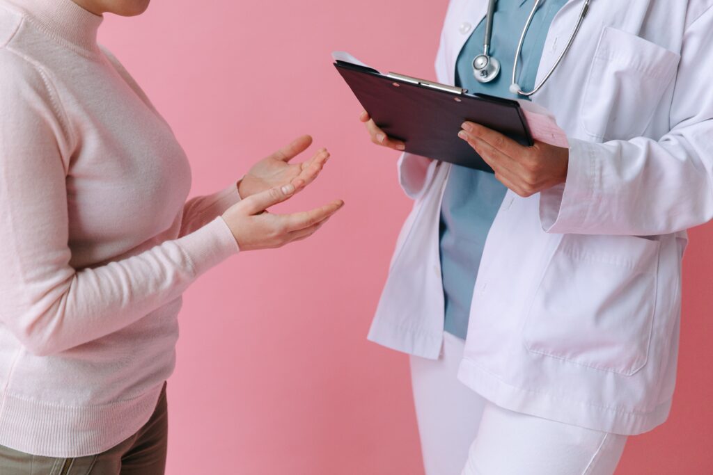 Woman meeting with her gut health coach during a one-on-one consultation